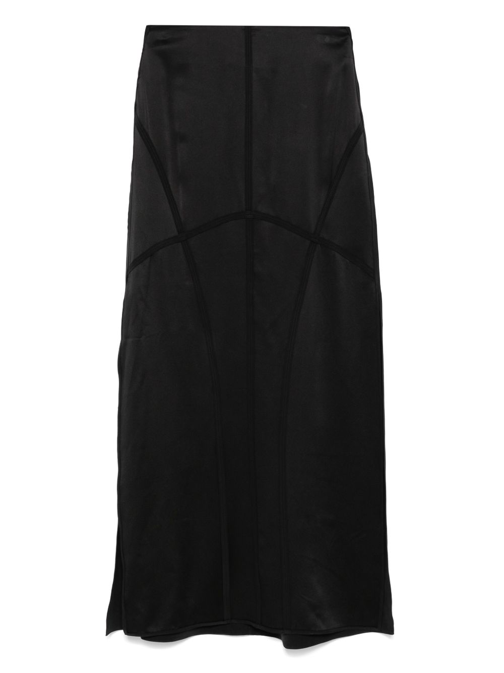 YEHUAFAN silk maxi skirt - Black
