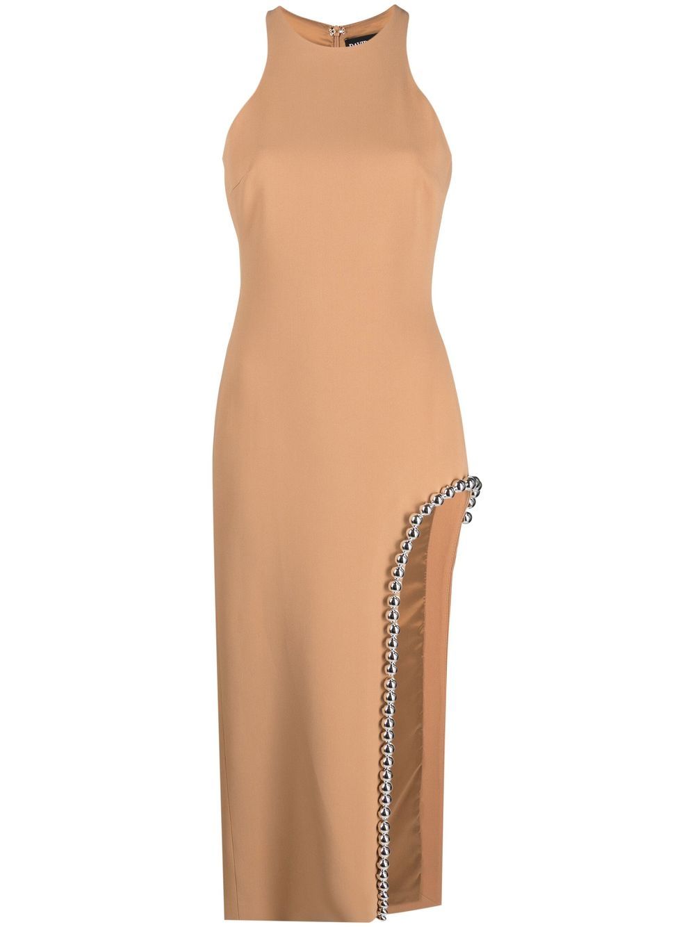 Embellished sleeveless maxi dress - Neutrals