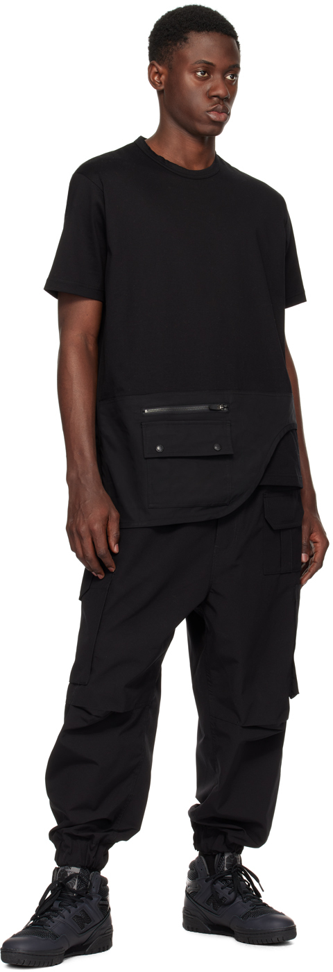 Junya Watanabe Black Elasticized Cargo Pants
