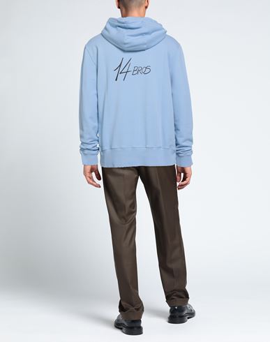 Man Sweatshirt Sky blue Size L Cotton, Polyester