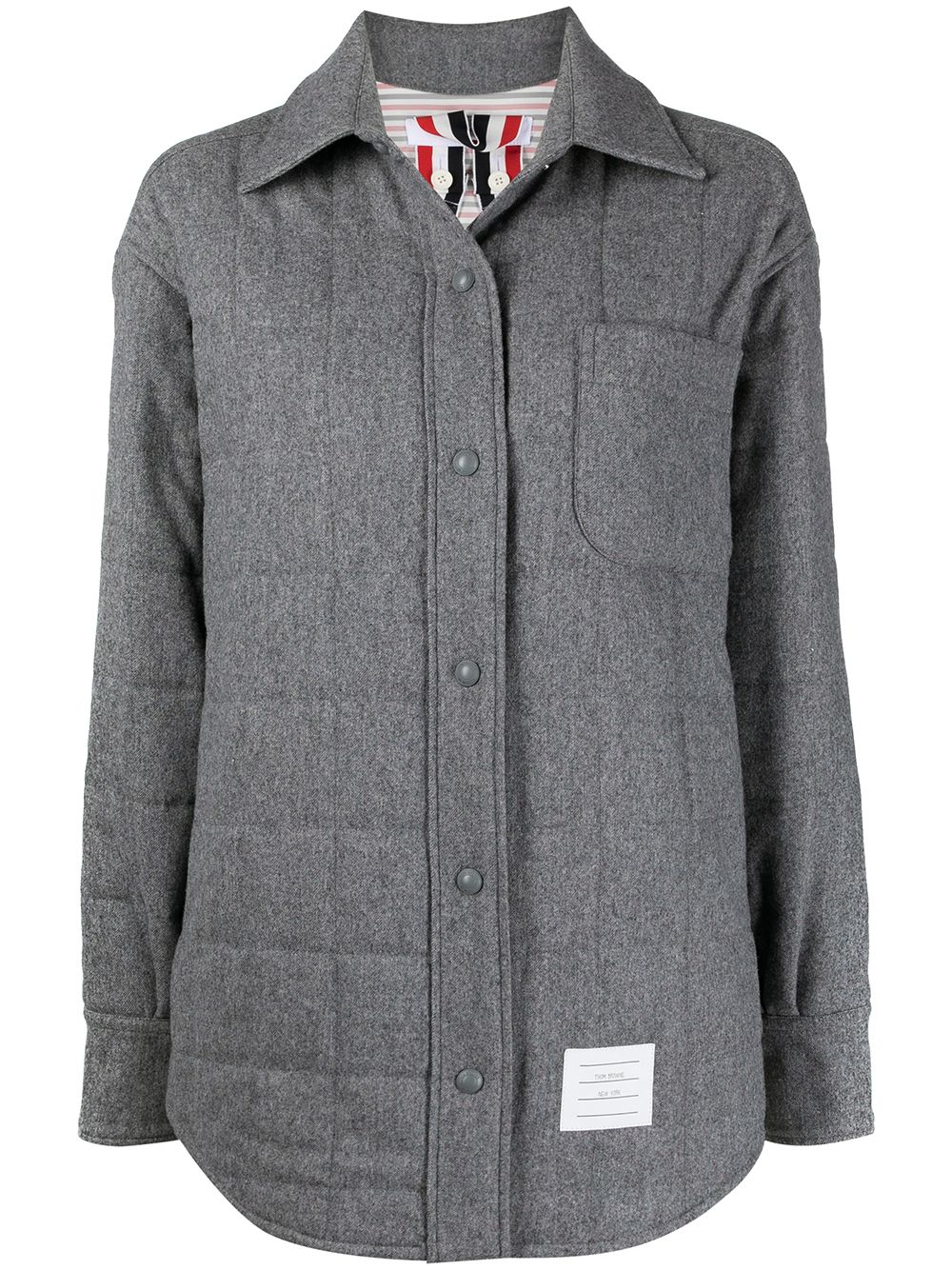 Oversized padded shirt jacket - Grey