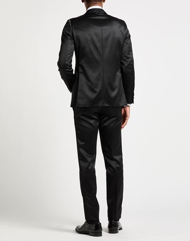Man Suit Black Size 38 Acetate, Wool