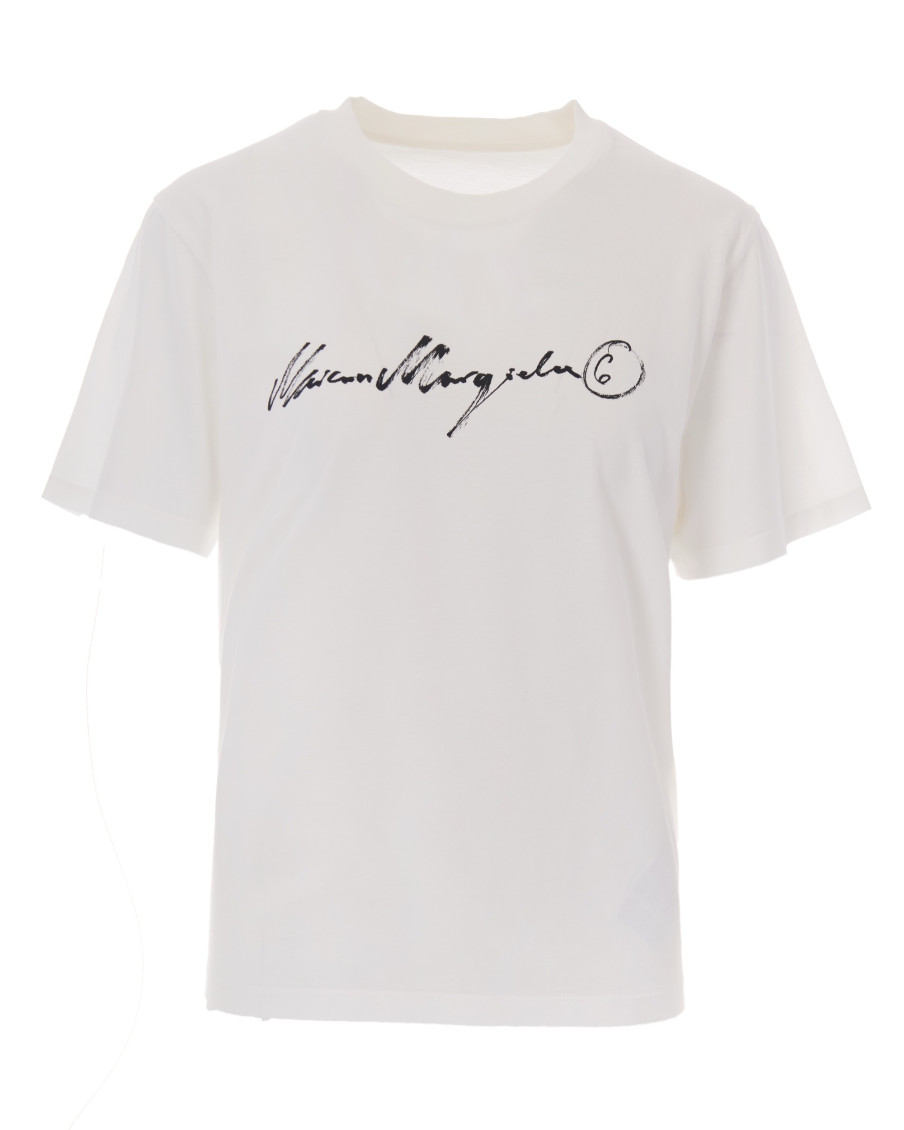 White Logo Crew Neck T-Shirt