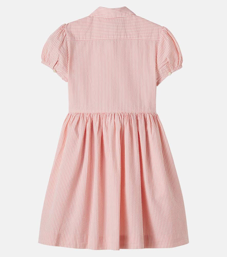 Striped cotton seersucker dress