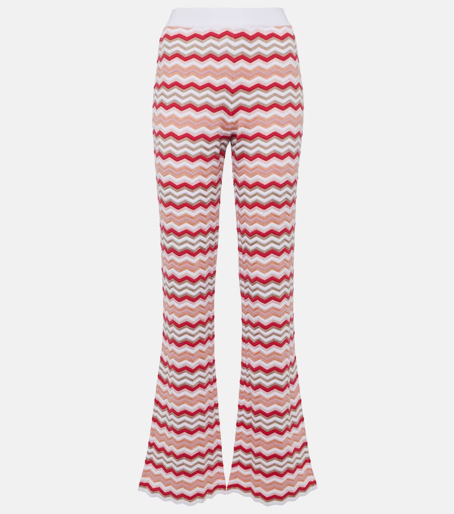 Zig Zag high-rise flared pants