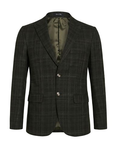Man Suit Military green Size 44 Viscose, Wool, Polyester, Cotton, Elastane