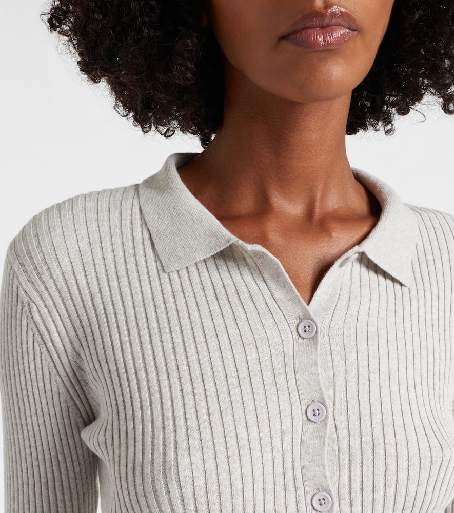 Nikki cotton and cashmere polo shirt