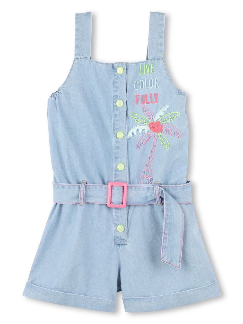 Embroidered playsuit - Blue
