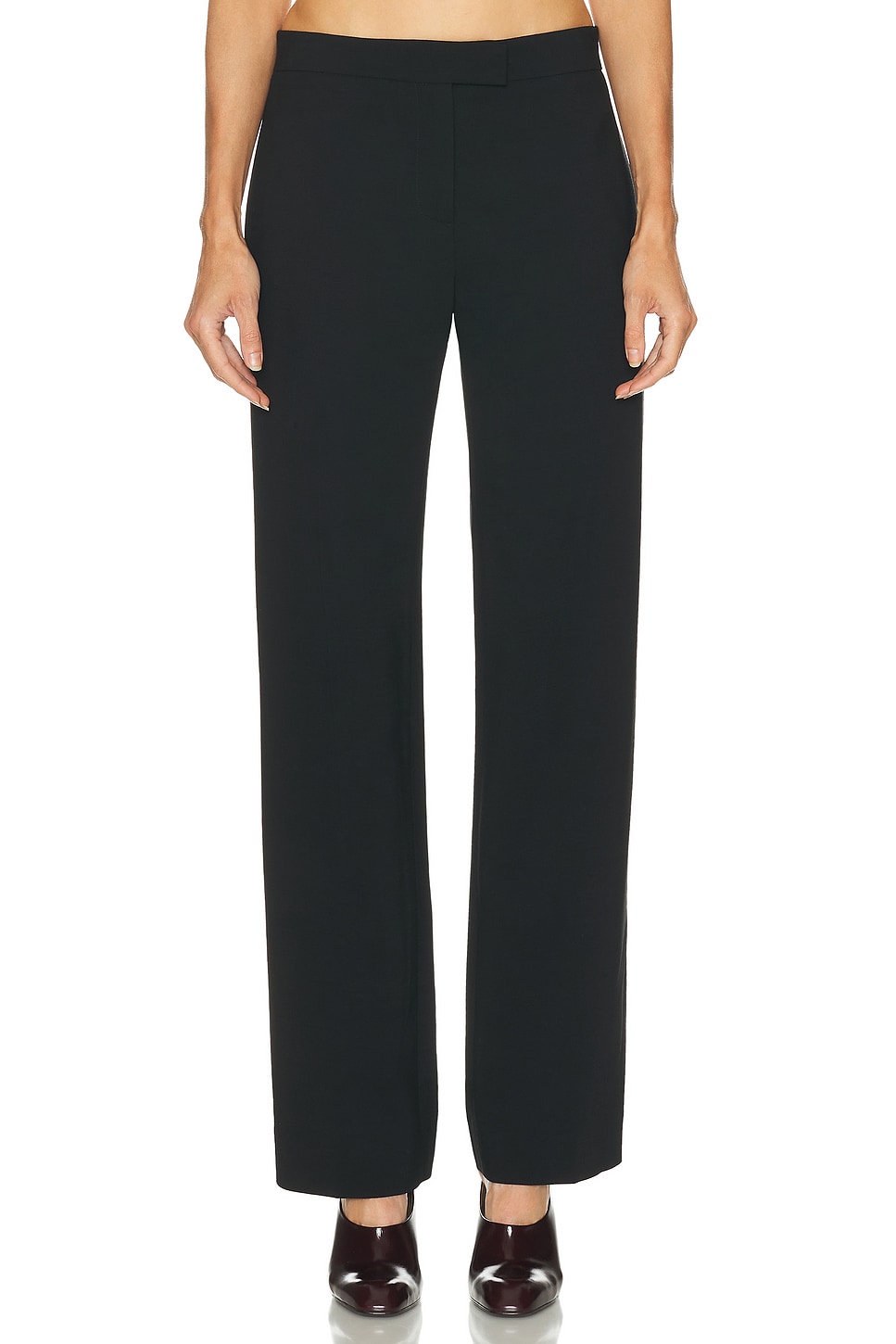 KHAITE Callen Pant in Black - Black.  8 also in