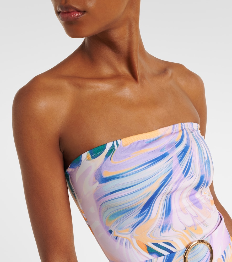 Iris belted printed swimsuit