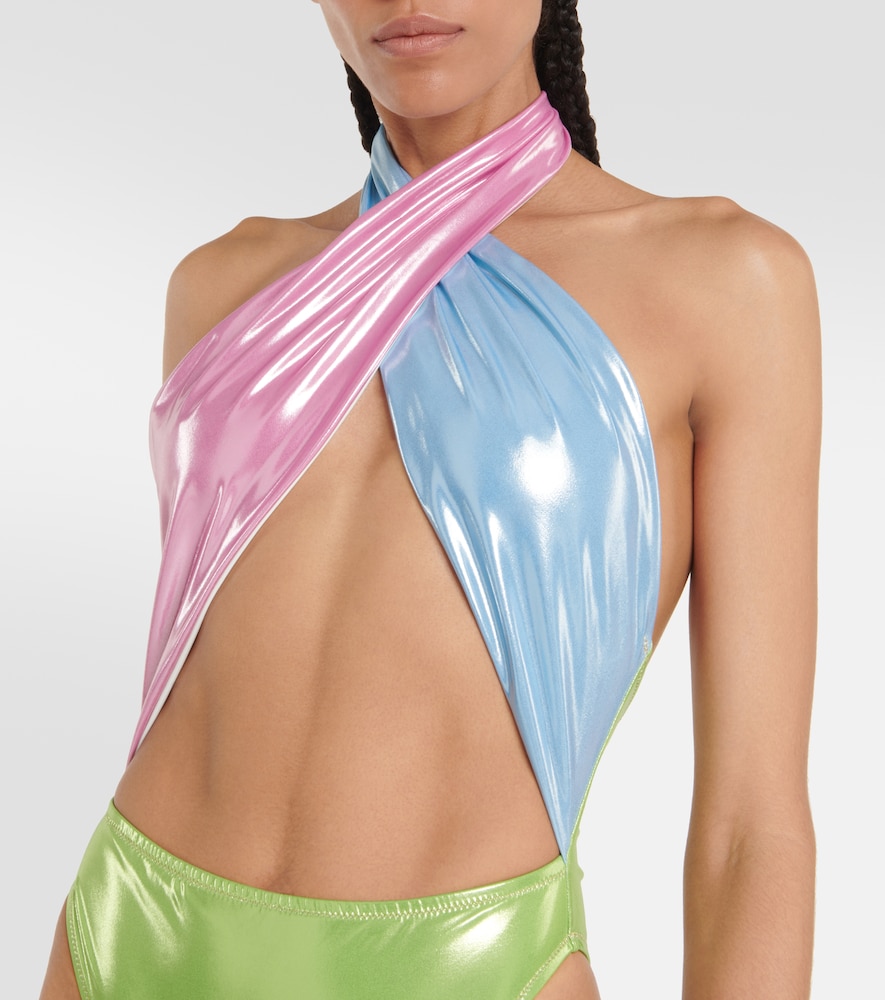 Reina Olga Italian Stallion lamé swimsuit