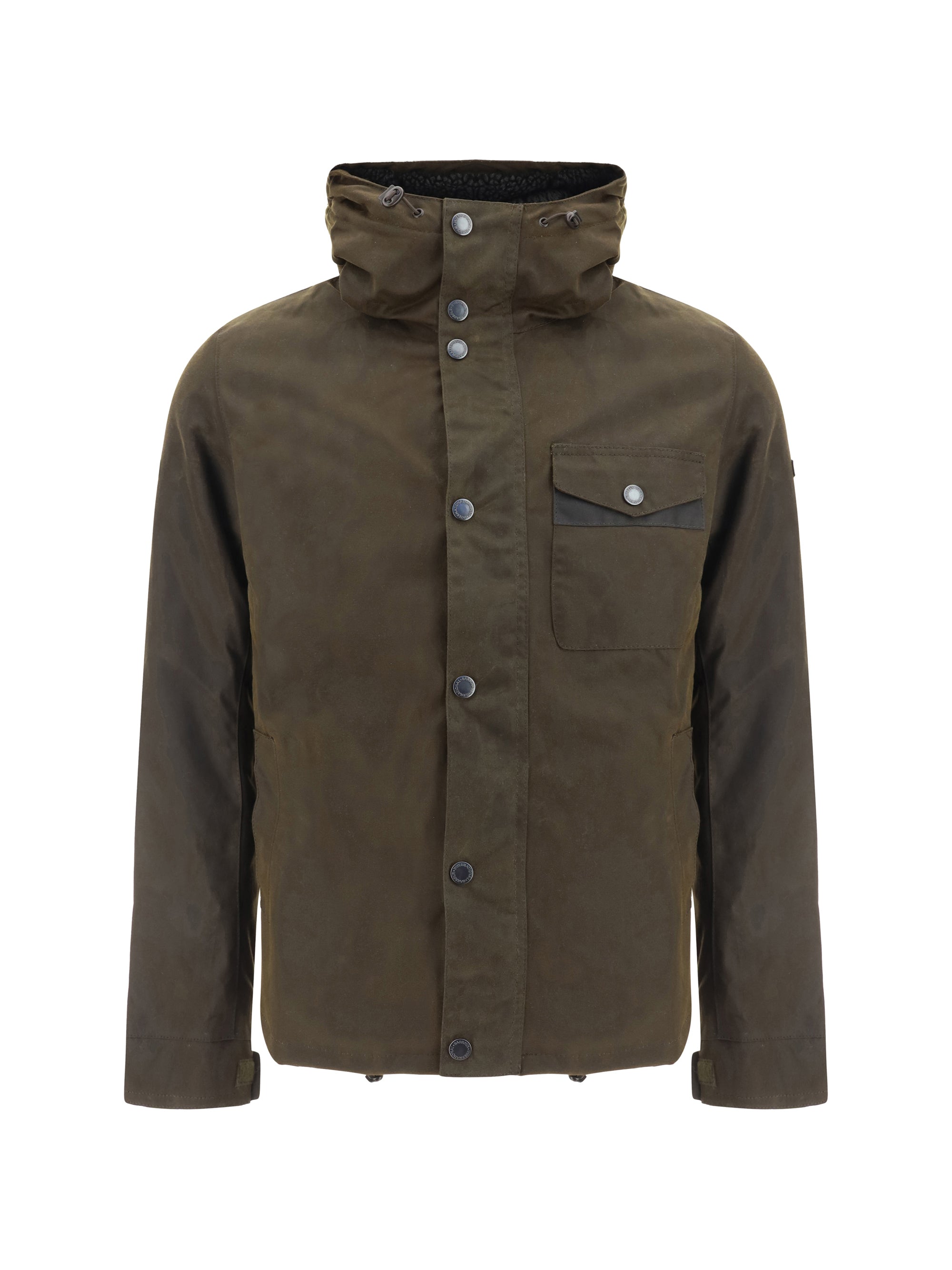 Hooded Cotton Jacket — Olive