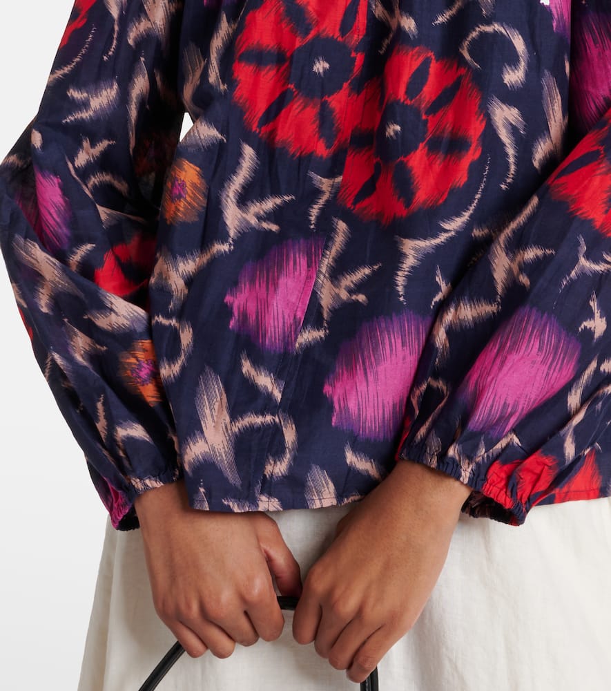 Velvet Fraser printed cotton and silk blouse