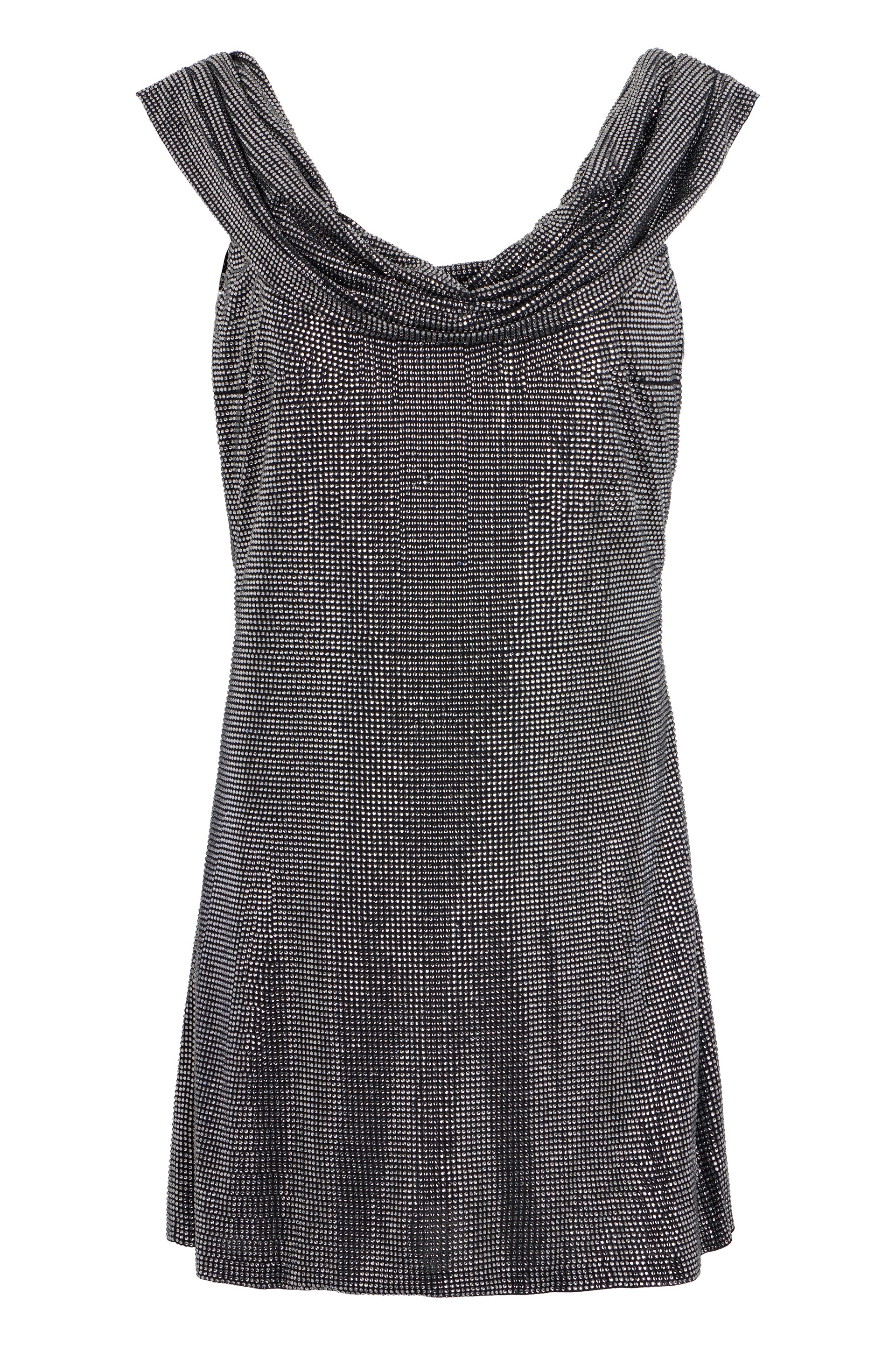 Elegant Sleeveless Mini Dress with Rhinestones