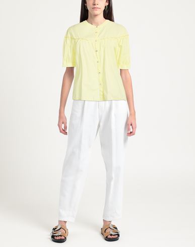 Woman Shirt Pastel yellow Size M Cotton