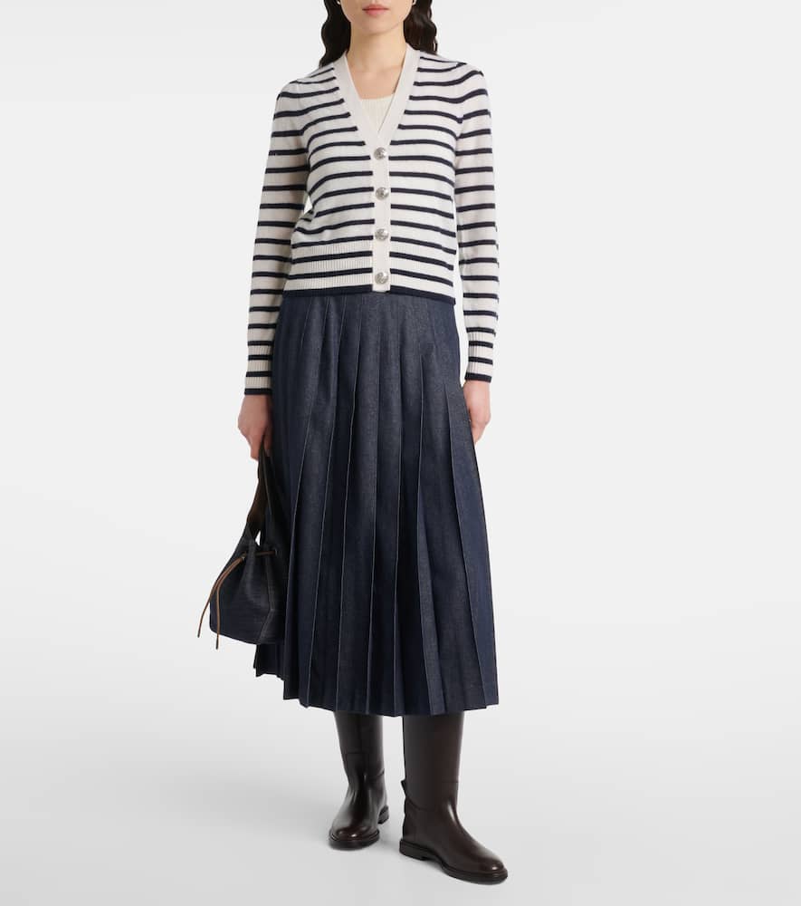 Solene striped cashmere cardigan