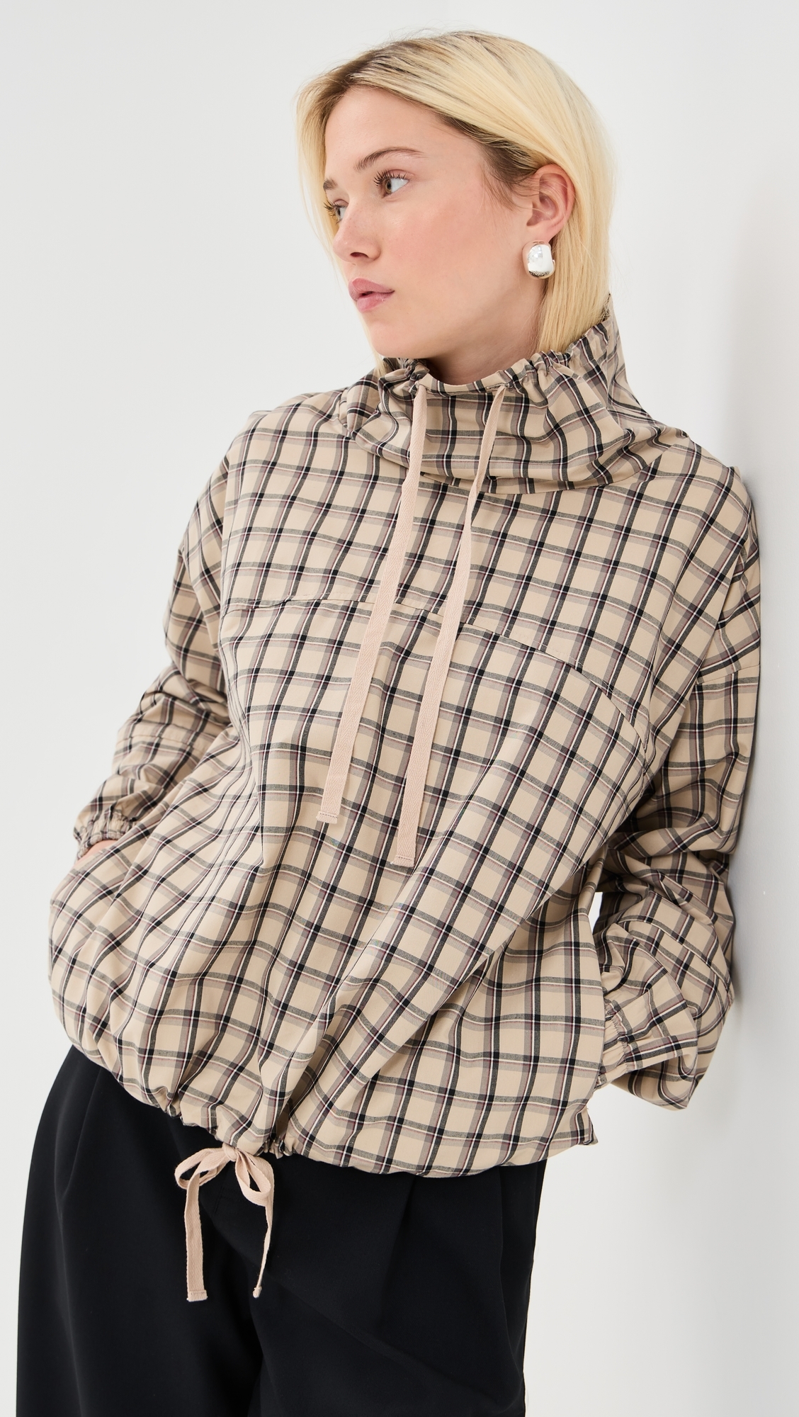 Carson Anorak Khaki Check