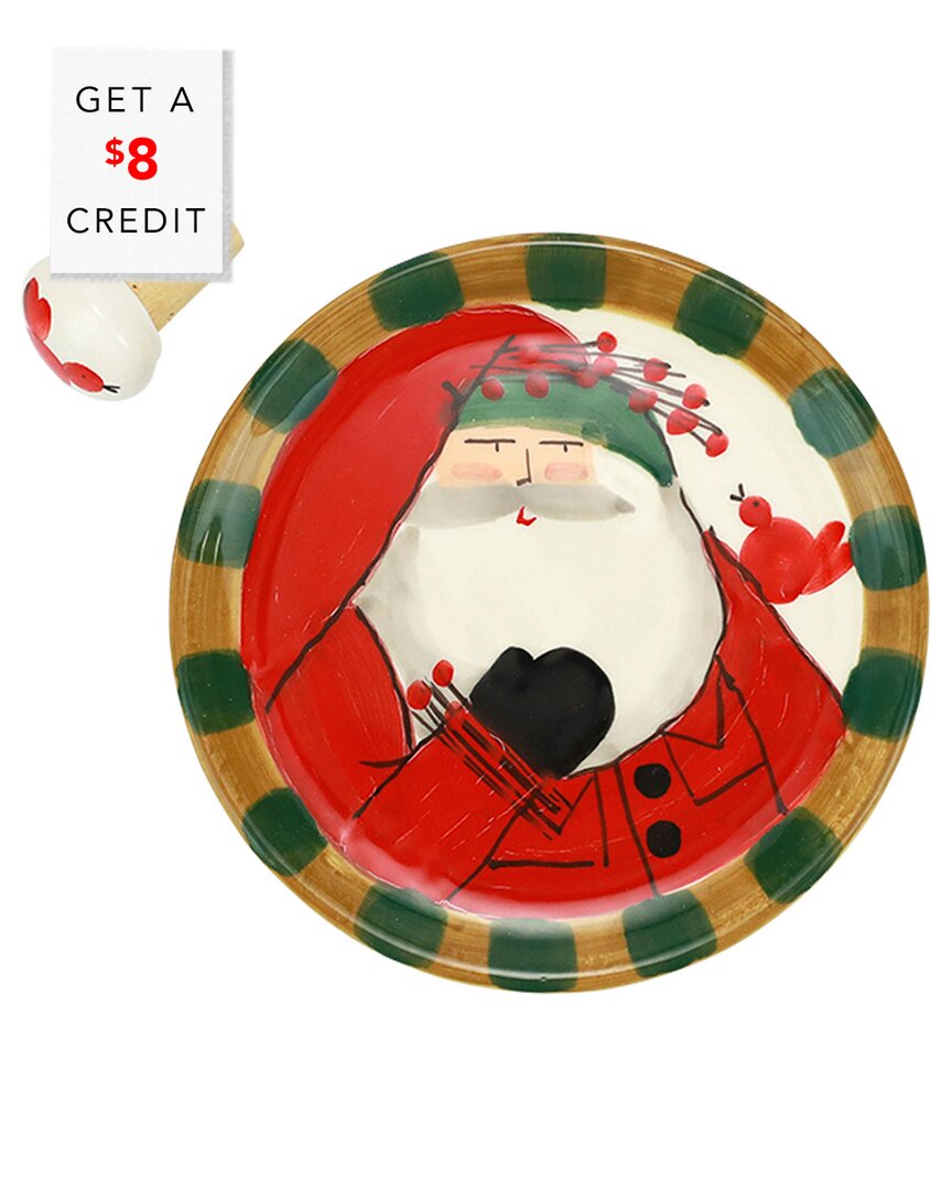 Old St. Nick Canape Plate With Cork Stopper With $8 Credit