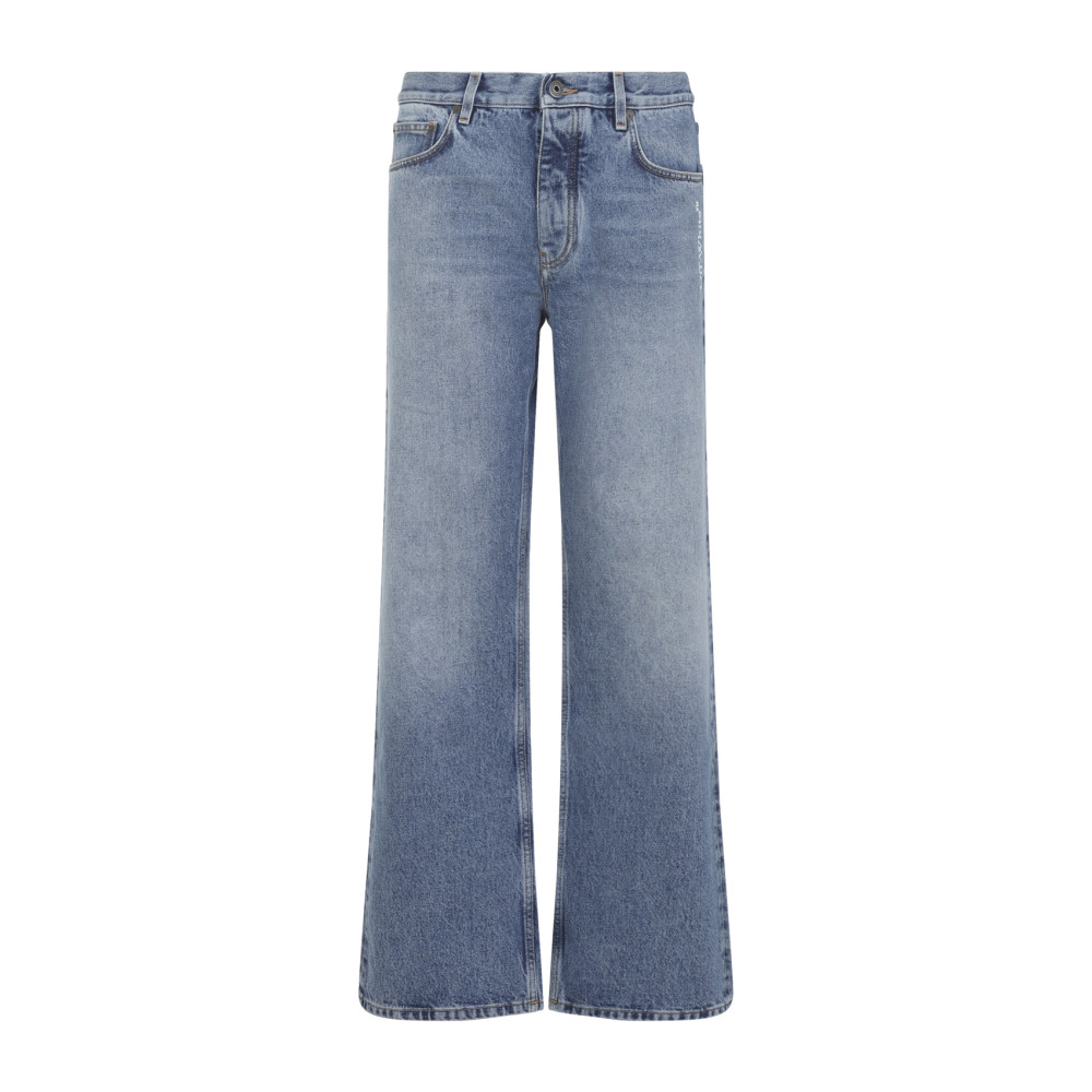 Blue Flared Mid Rise Jeans