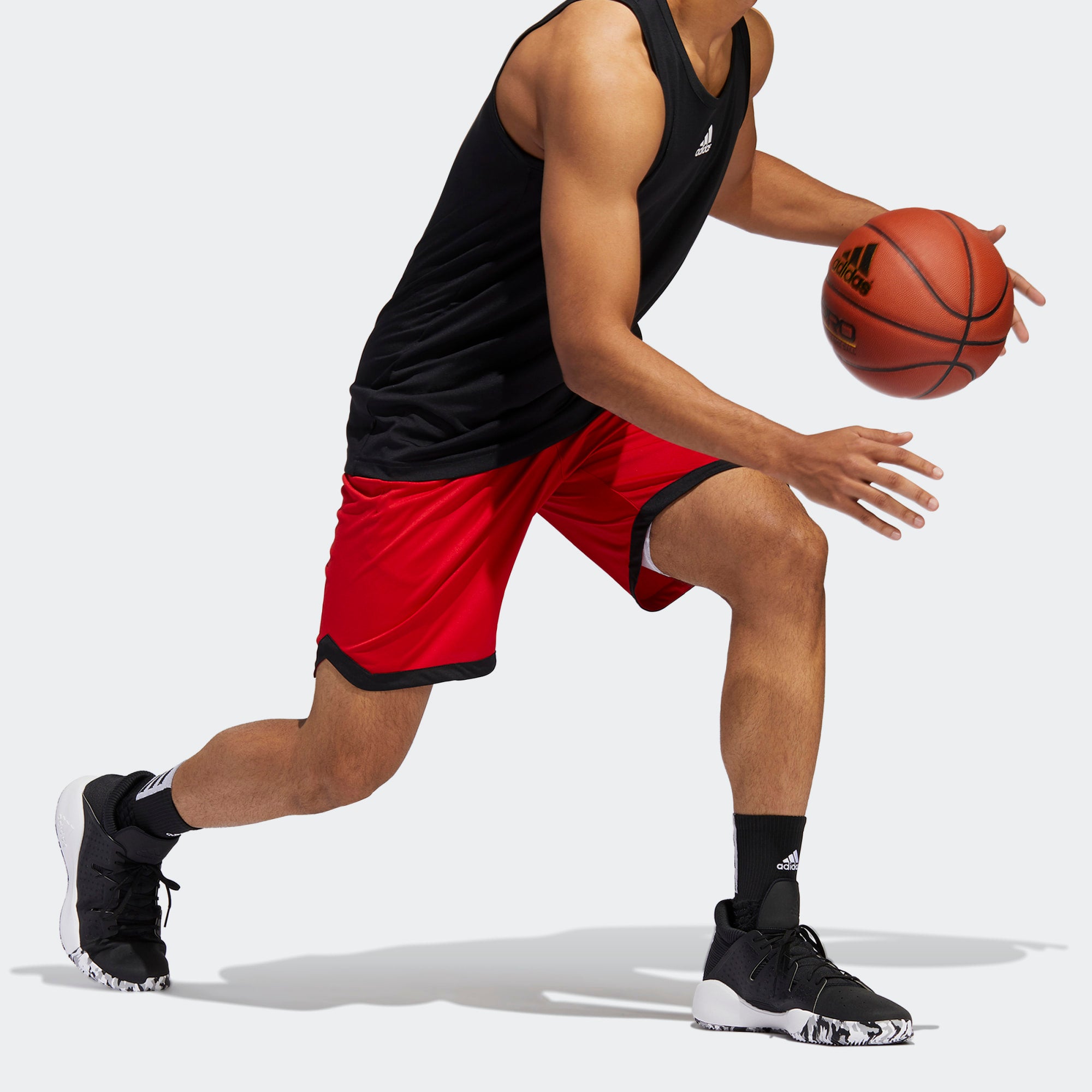 Running Training Sports Basketball Shorts Red