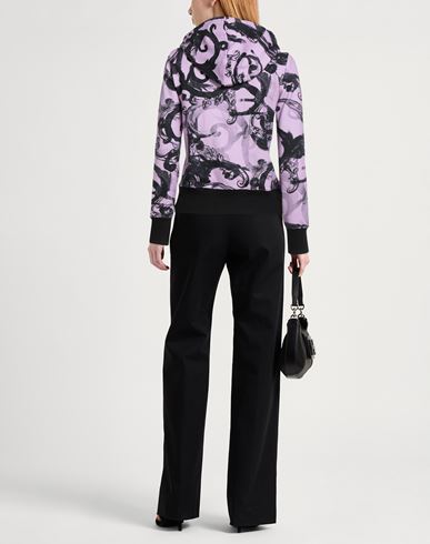 Woman Sweatshirt Lilac Size M Cotton, Elastane