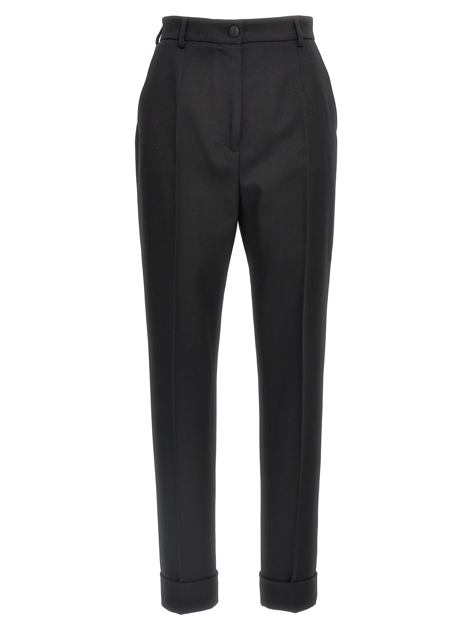Virgin Wool Trousers — Black