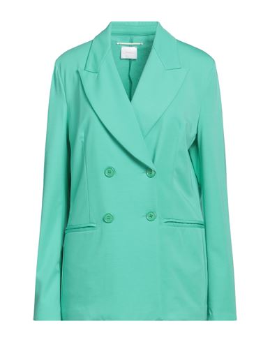 Woman Blazer Green Size 8 Viscose, Nylon, Elastane
