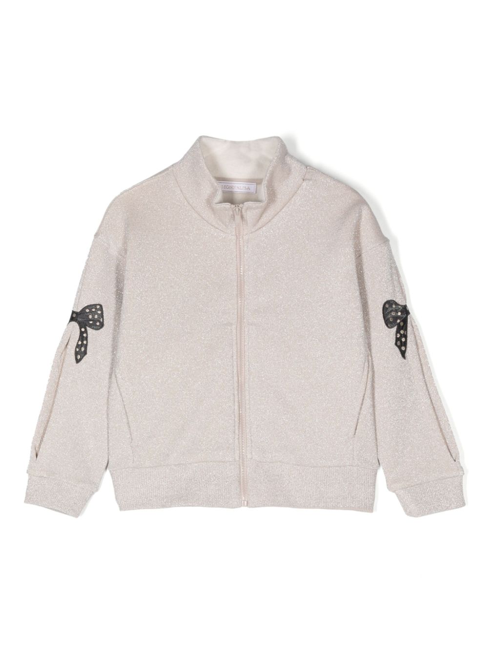 Lurex zip-up sweatshirt - Grey