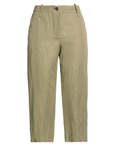 Woman Pants Sage green Size 4 Viscose, Linen