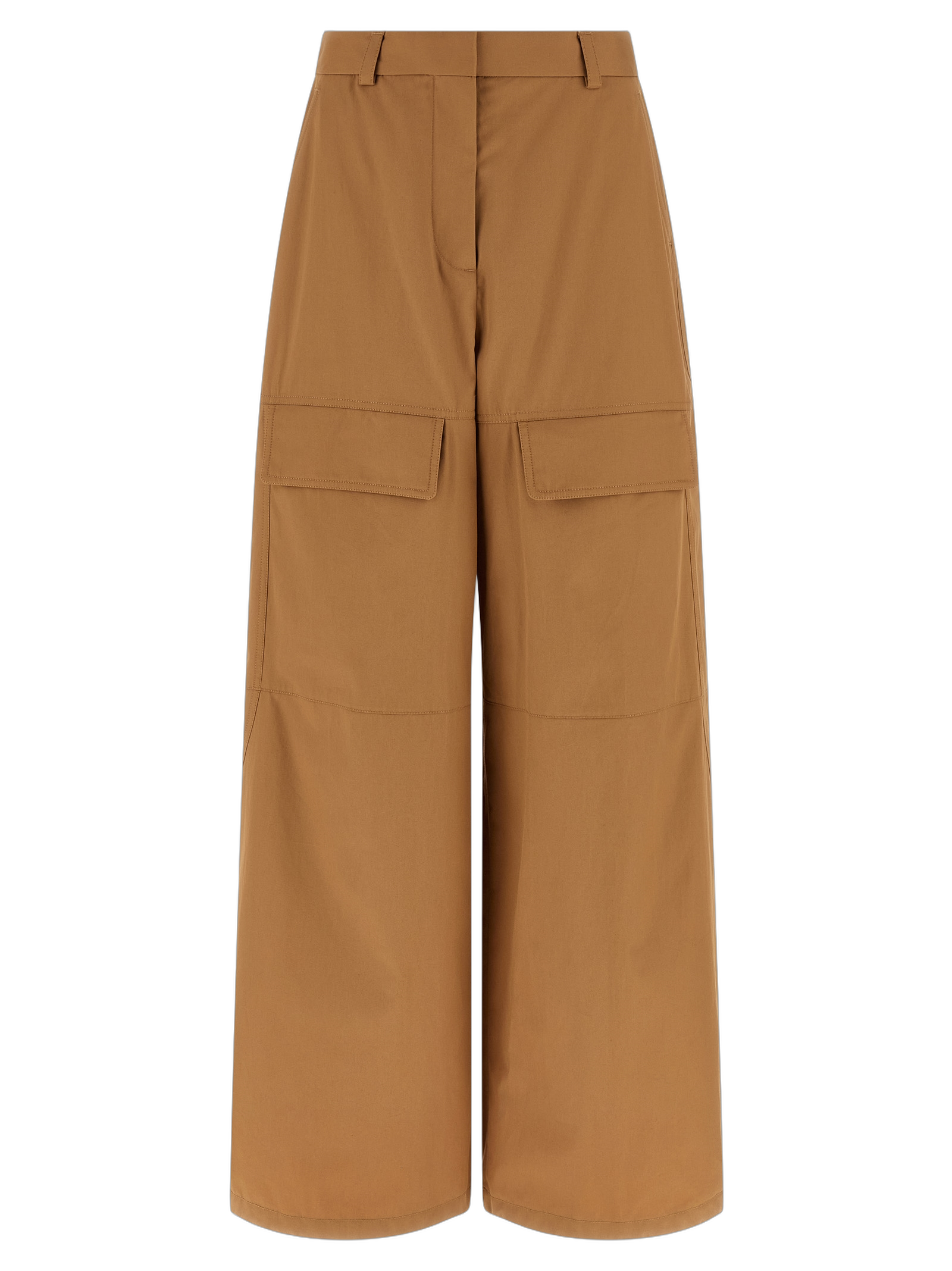 Cotton Cargo Cargo Pants — Beige