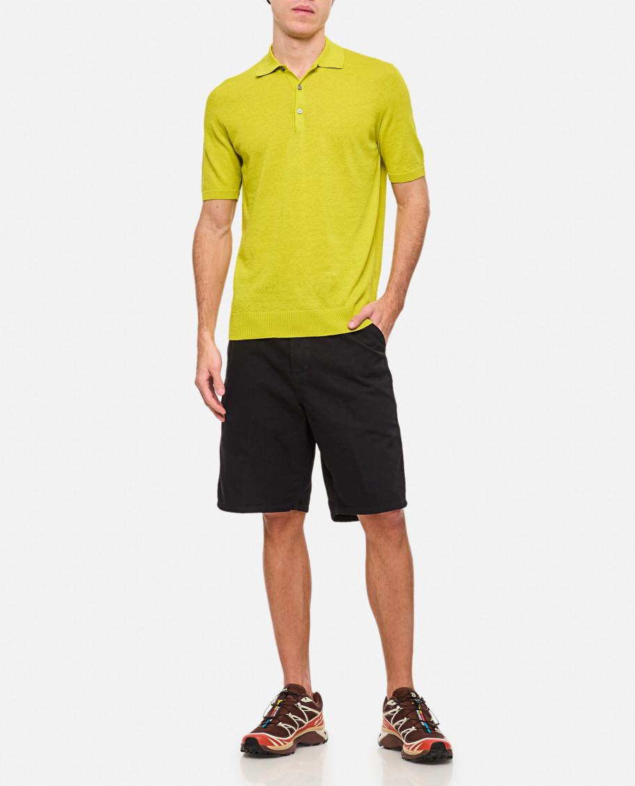 Drumohr linen-cotton polo shirt - Yellow