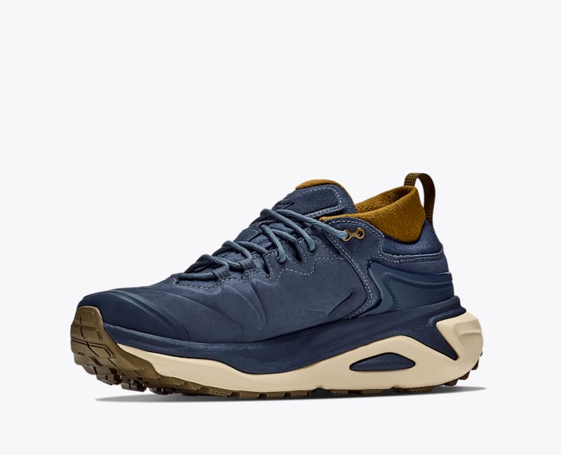 HOKA Men's Kaha 3 Low GTX Shoes in Varsity Navy/Barley Flour