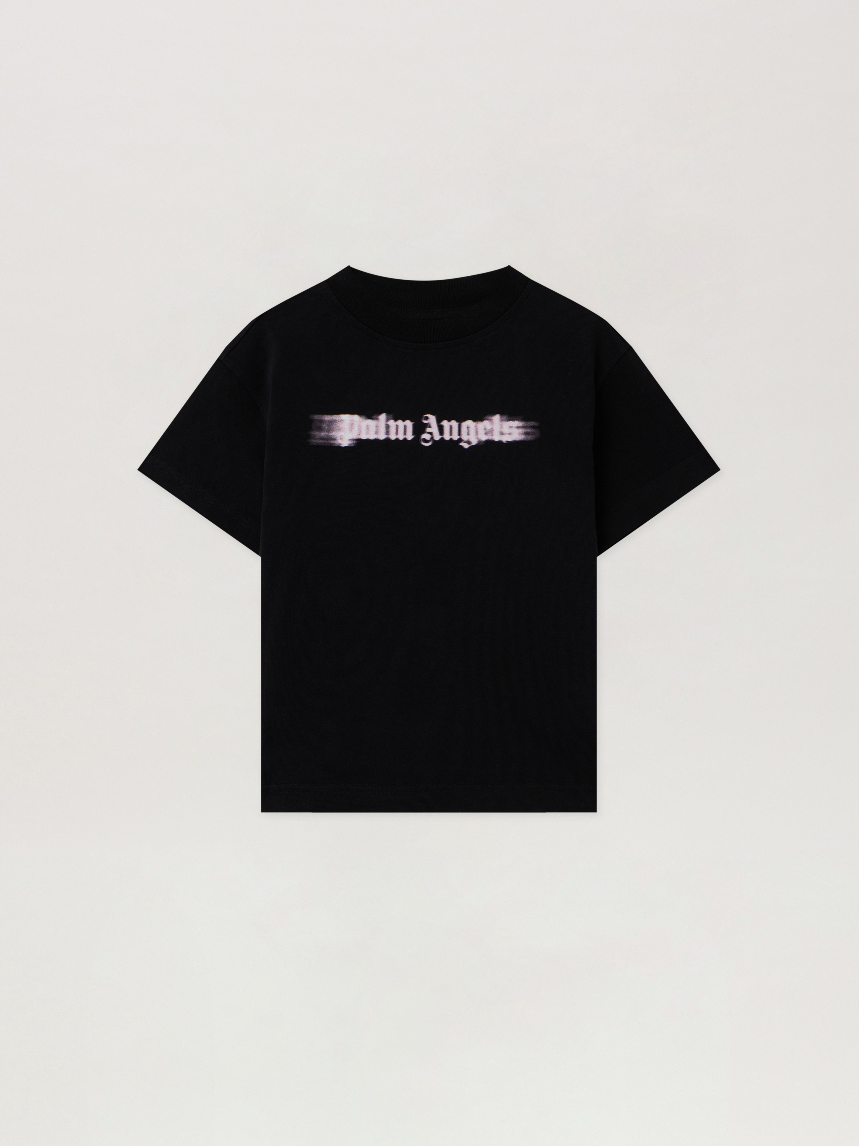 Blurred Logo Reg.tshirt S/s Kids  Black