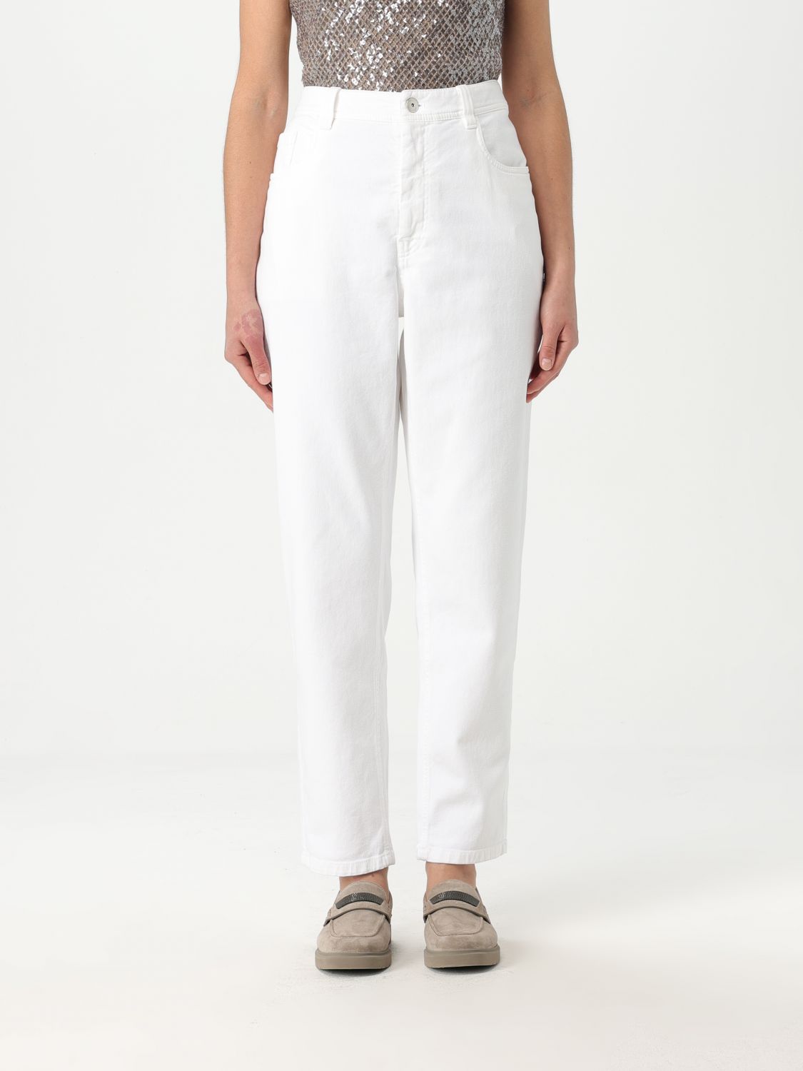 Jeans Woman color White