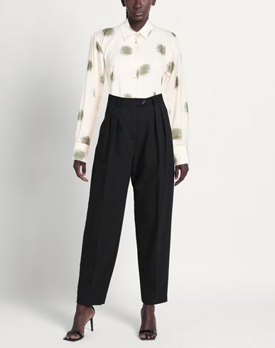 Woman Shirt Cream Size 10 Viscose, Polyester, Silk, Elastane