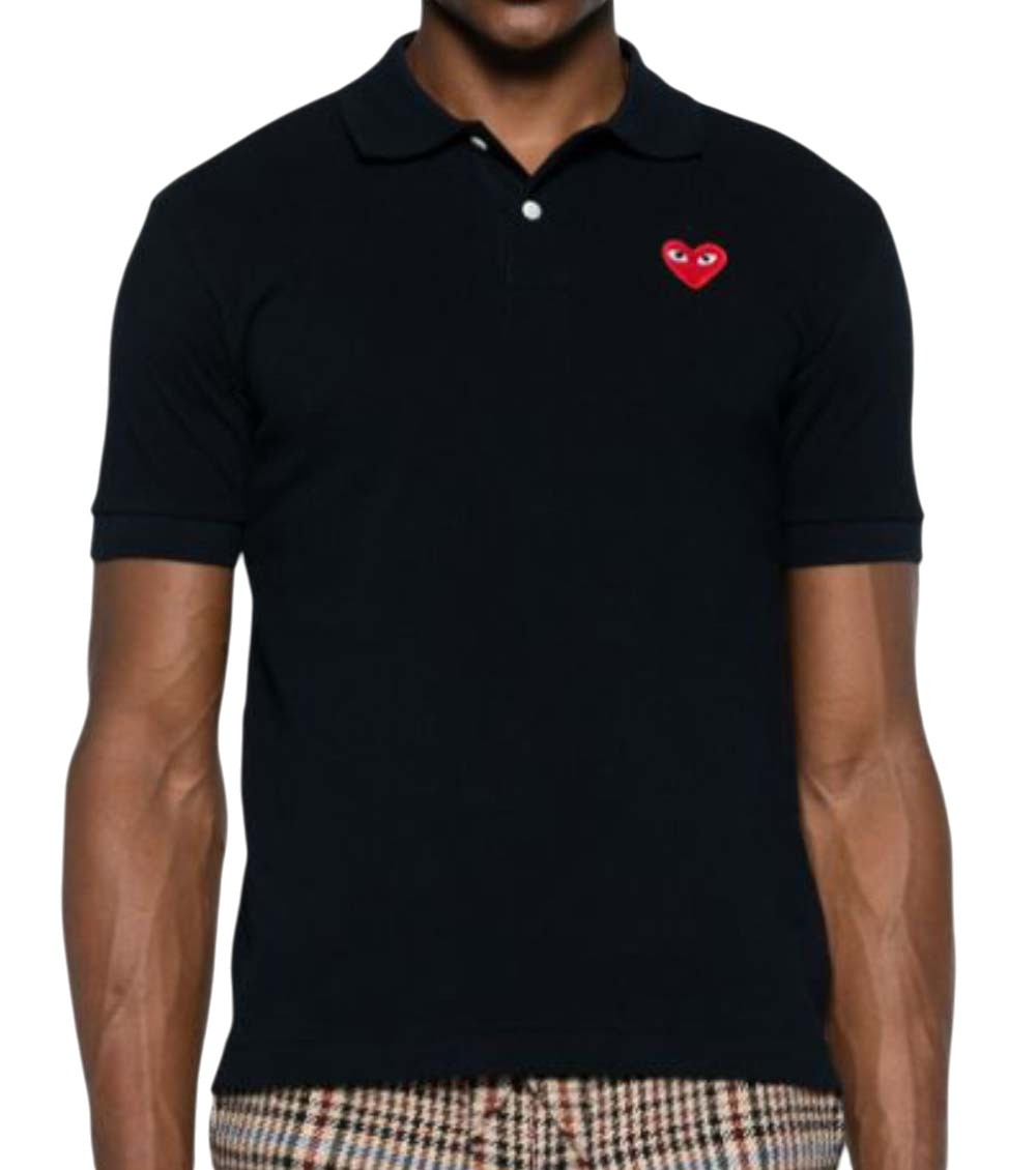 Blue Logo Shirt Collar Polo