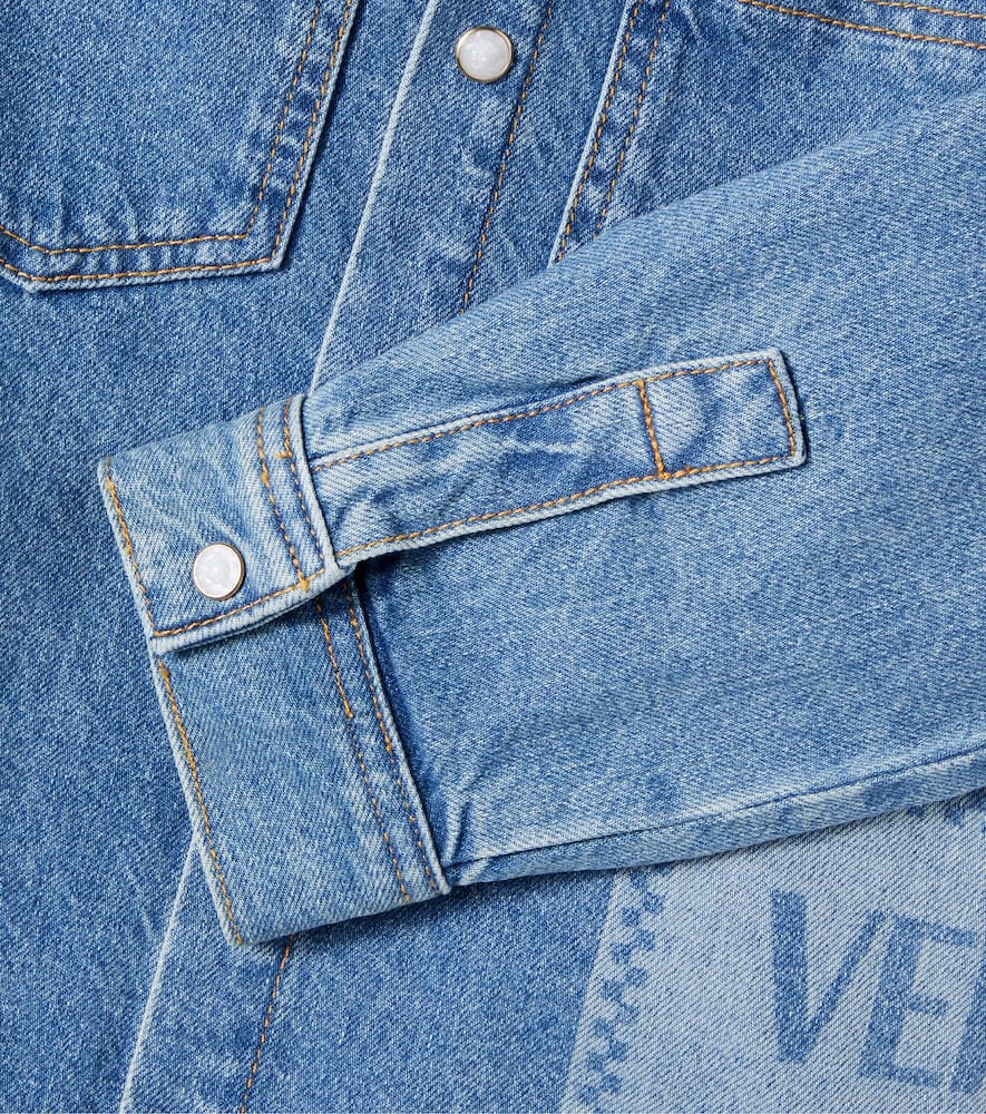 Logo denim shirt