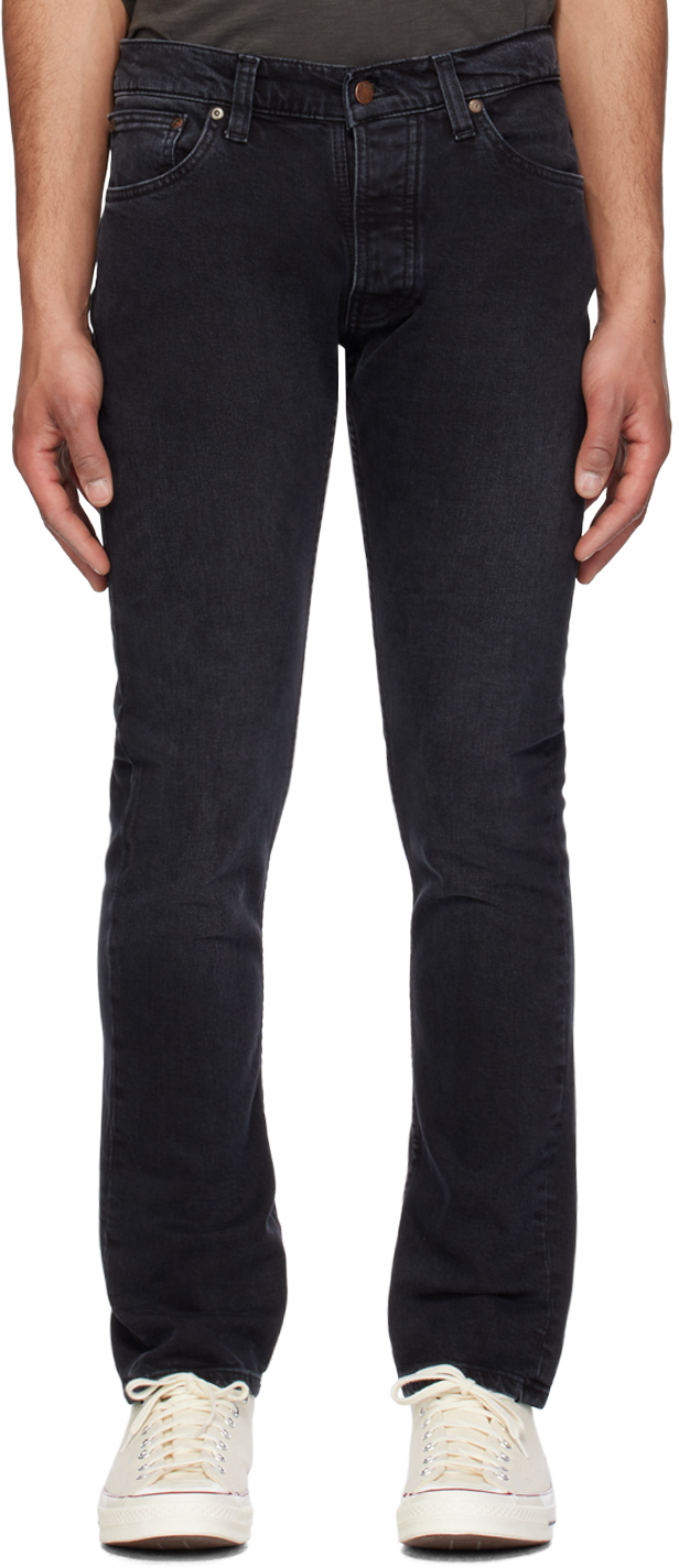 Nudie Jeans Black Grim Tim Jeans