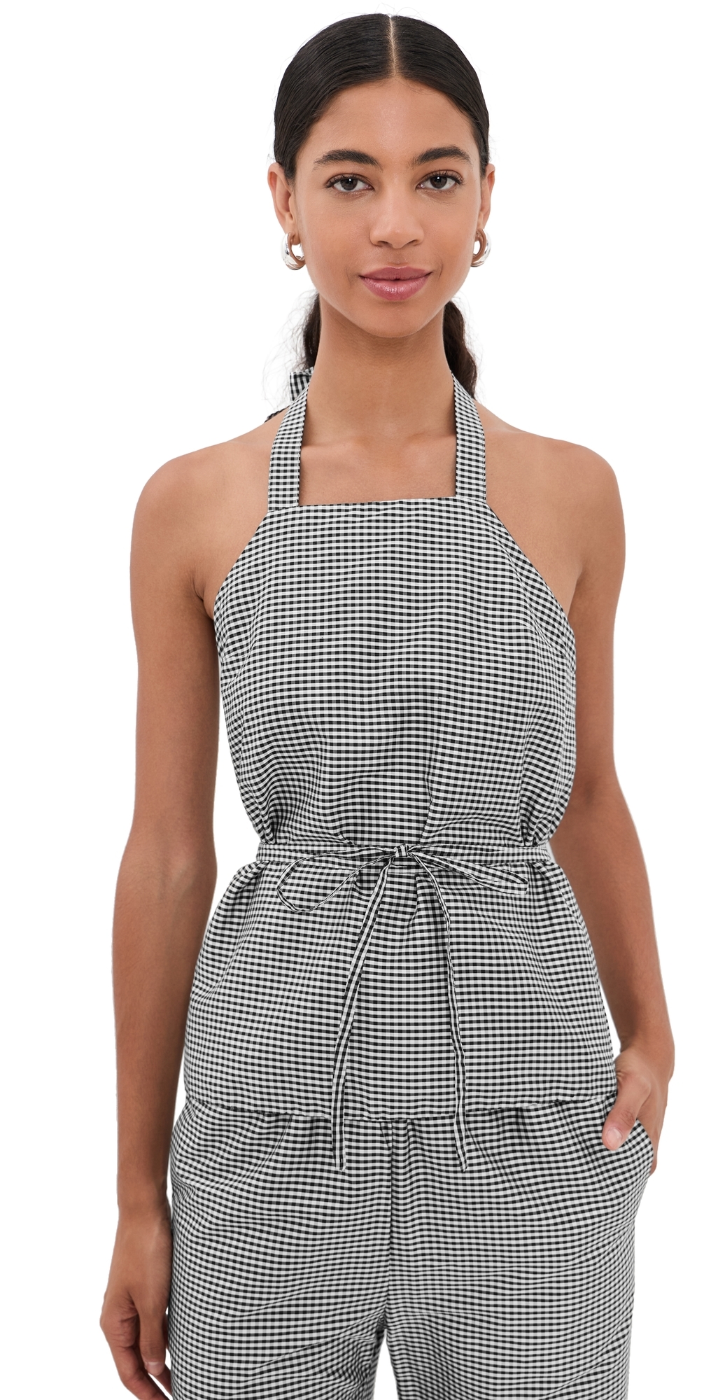Isla Apron Top Black/White Gingham