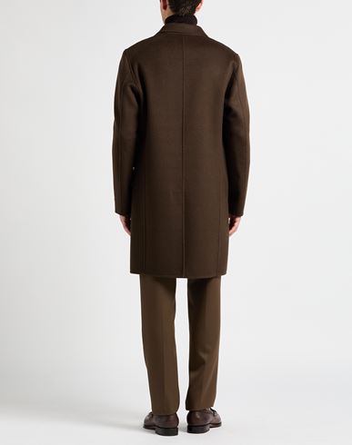 Paltò Man Coat Dark green Size 38 Wool, Nylon