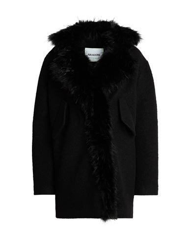 Woman Coat Black Size 4 Polyester, Viscose
