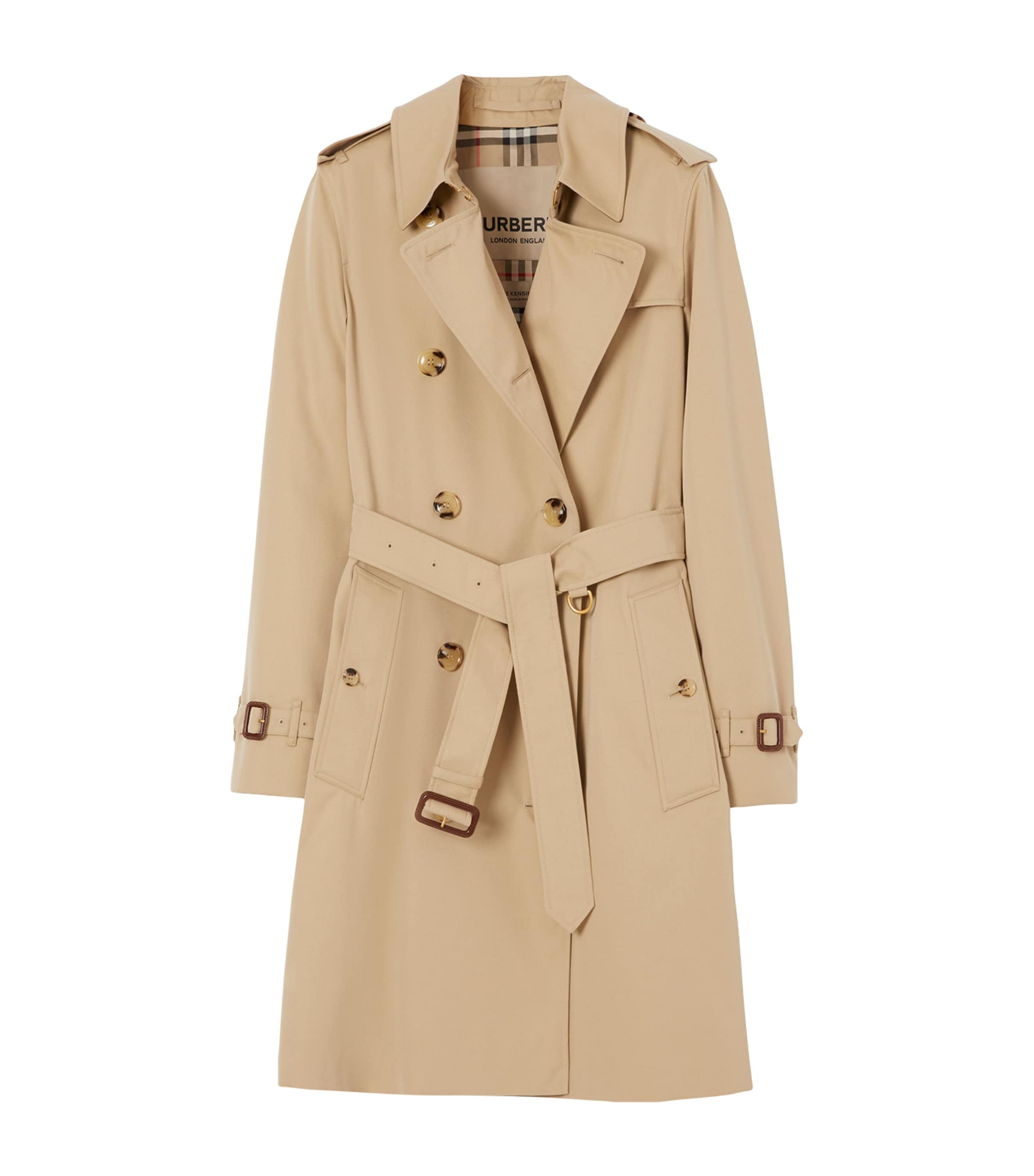 Gabardine Kensington Mid-Length Trench Coat