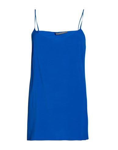 Woman Top Bright blue Size 4 Acetate, Silk, Elastane