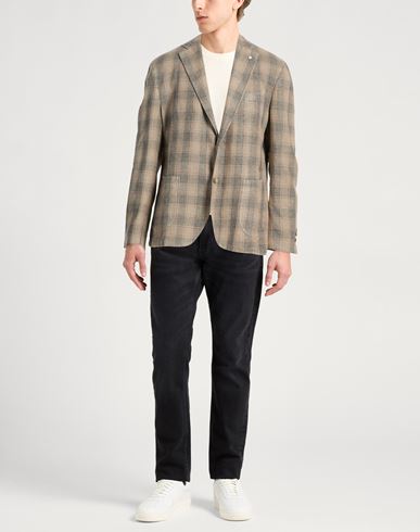 L. b.m. 1911 Man Blazer Beige Size 46 Linen, Cotton