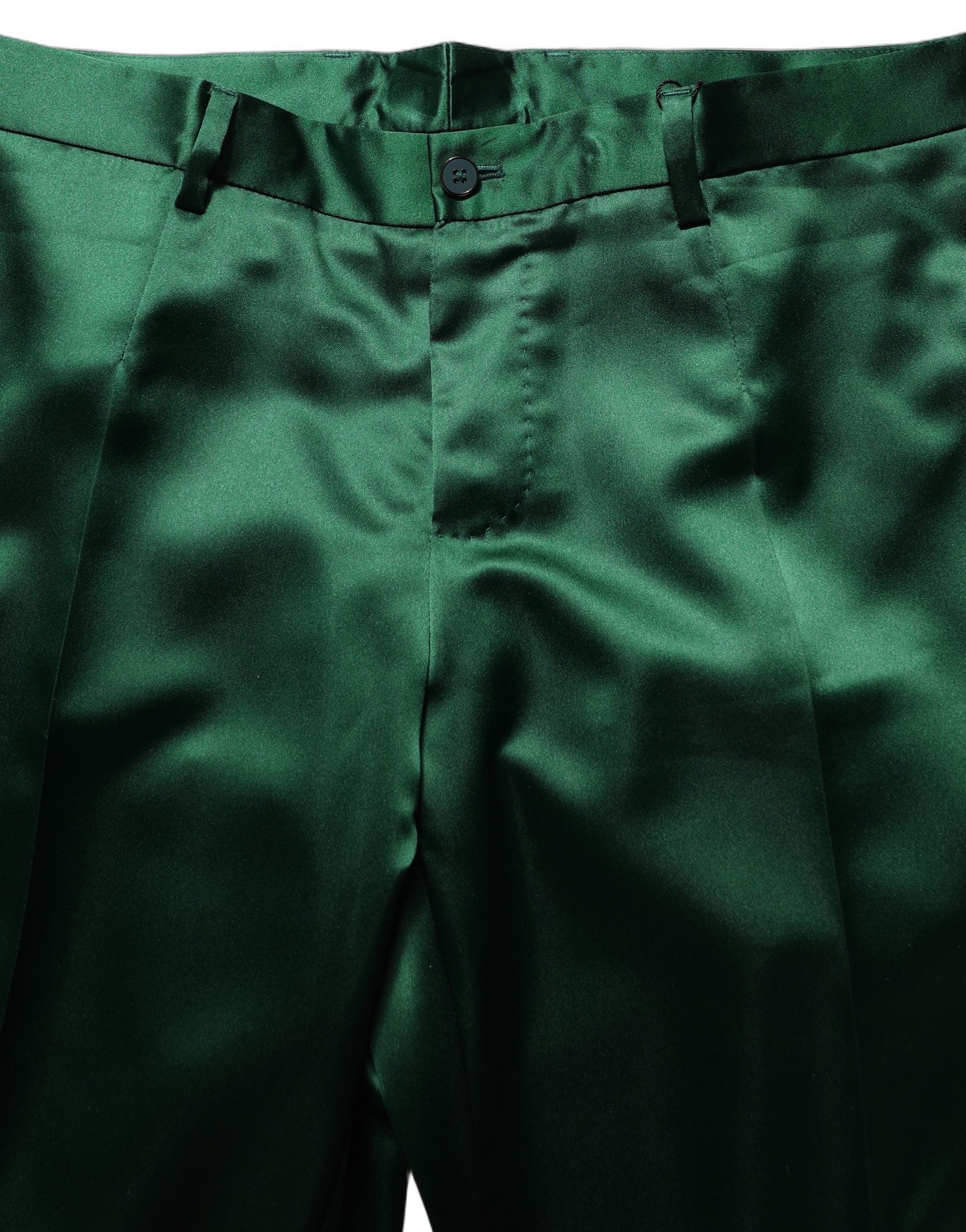Tapered-Leg Dress Trousers — Green