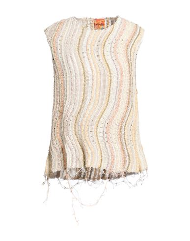Woman Sweater Ivory Size 2 Cotton, Viscose, Linen, Polyamide, PES