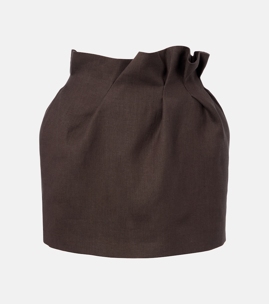 Linen miniskirt
