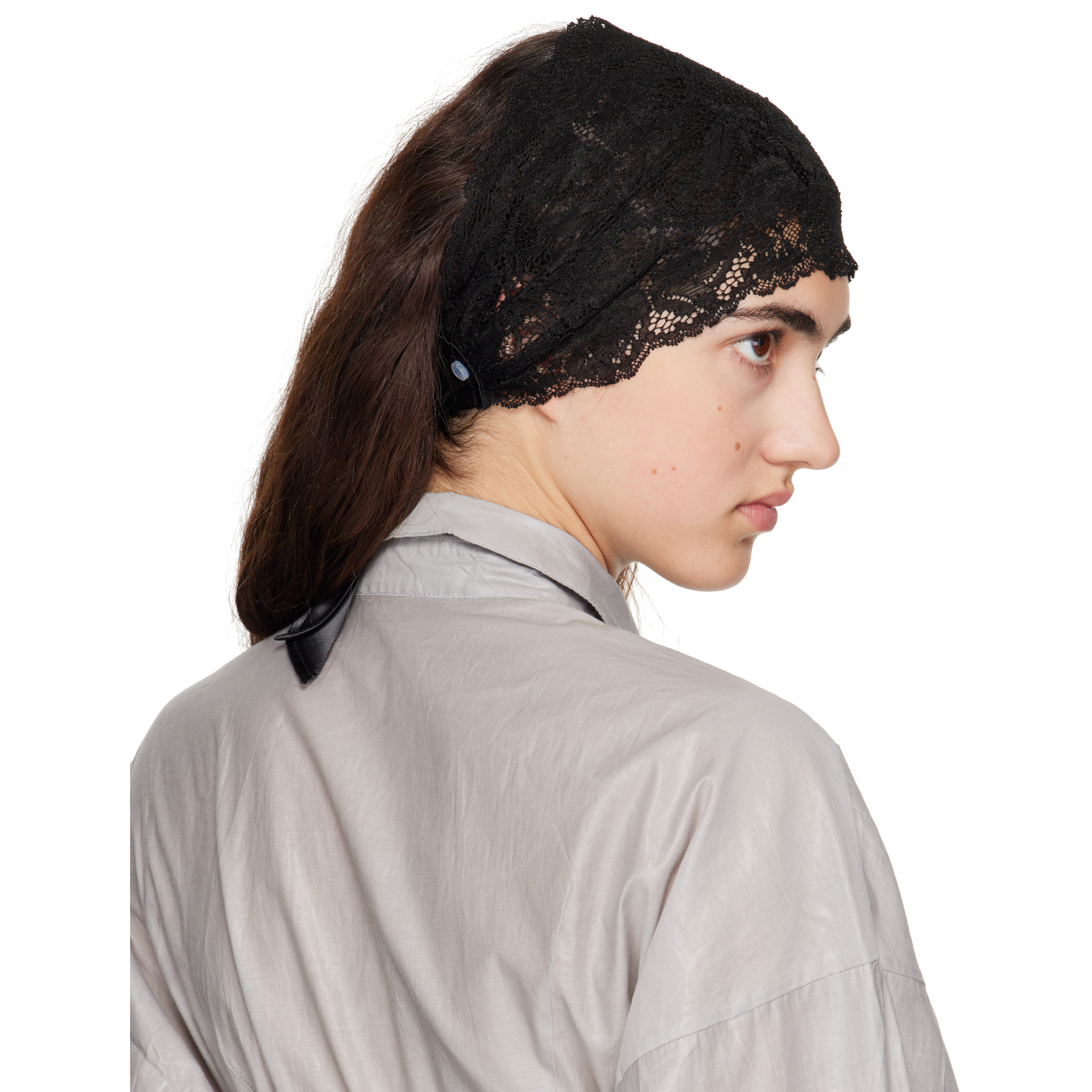 SSENSE Exclusive Black Lace Bandeau Headband