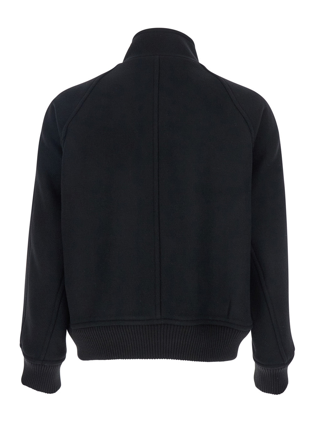 Wool Nylon Blend Jacket — Black