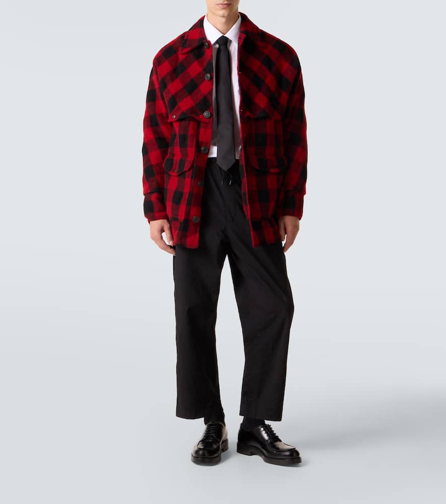 Checked wool jacket